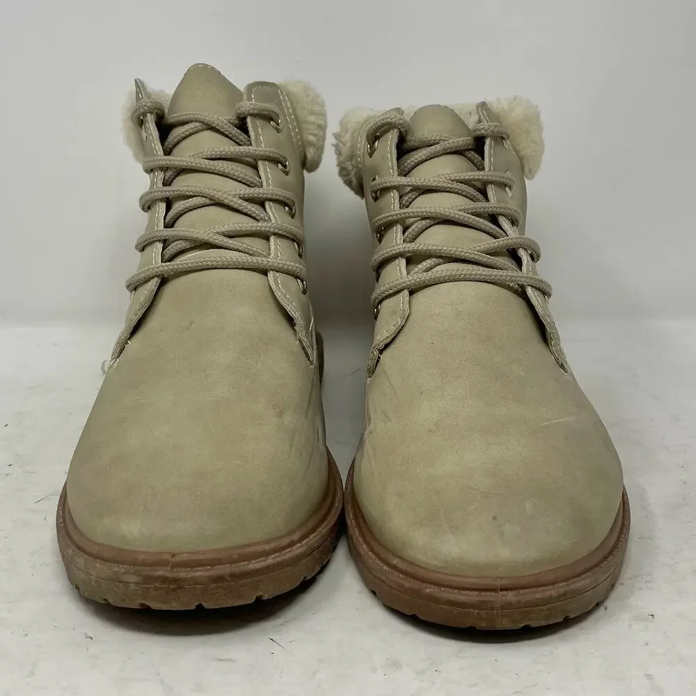 Lucky Top Faux Leather Tan Ankle Boots Girls Youth Girls Size 4 *READ*